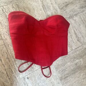 Reformation Pacie Linen Tube Top